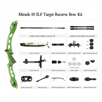 (image for) Sanlida Mircale 10 Premium Recurve Target Package RH 68" 32lbs *SINGLE PIECE*