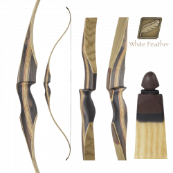 White Feather Cardinal Clear One Piece Recurvebogen 60" (Bild für) White Feather Cardinal Clear One Piece Recurvebogen 60"