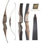 (image for) White Feather Lapwing Black One Piece Hunting Recurve 60"