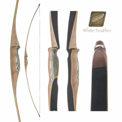 (image for) White Feather Osprey Black Longbow (68")
