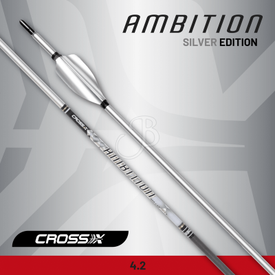 (Bild für) Cross-X Ambition Silver Edition (±0.003) Carbonpfeil mit XS-Wings (Dutzend)