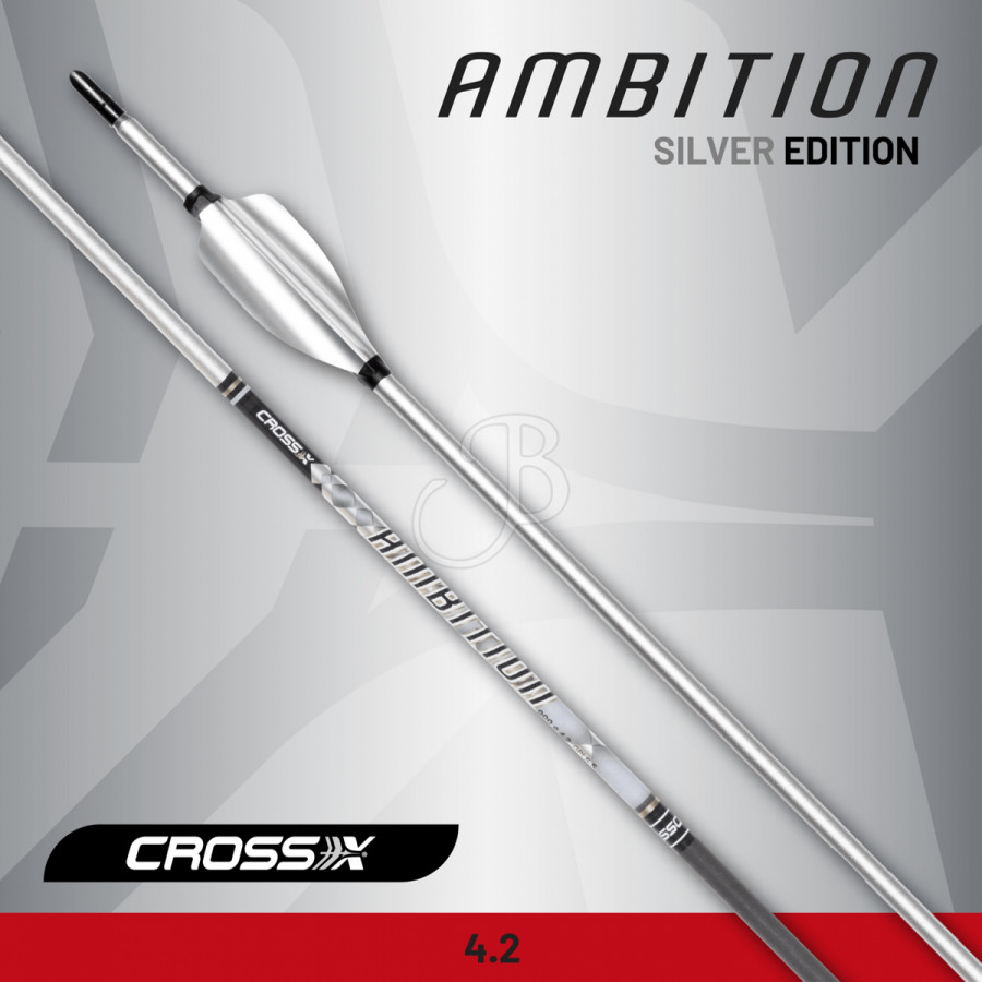 (Bild für) Cross-X Ambition Silver Edition (±0.003) Carbonpfeil mit XS-Wings (Dutzend)
