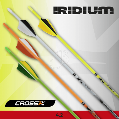 (image for) Cross-X Iridium Carbon Arrow with Feathers - ready to shoot (4.2)