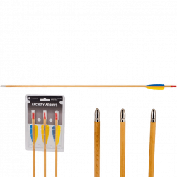 EK Archery Holzpfeil mit Naturfedern (3er Pack) (Bild für) EK Archery Holzpfeil mit Naturfedern (3er Pack)