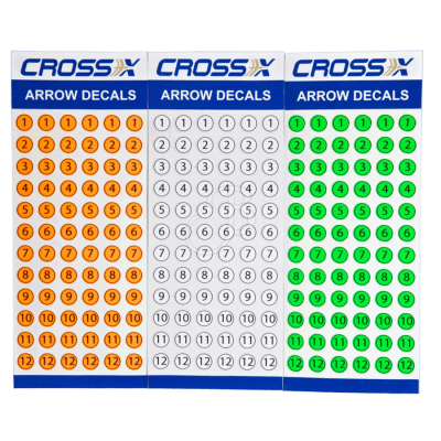 (image for) Cross-X Arrow Number Decals