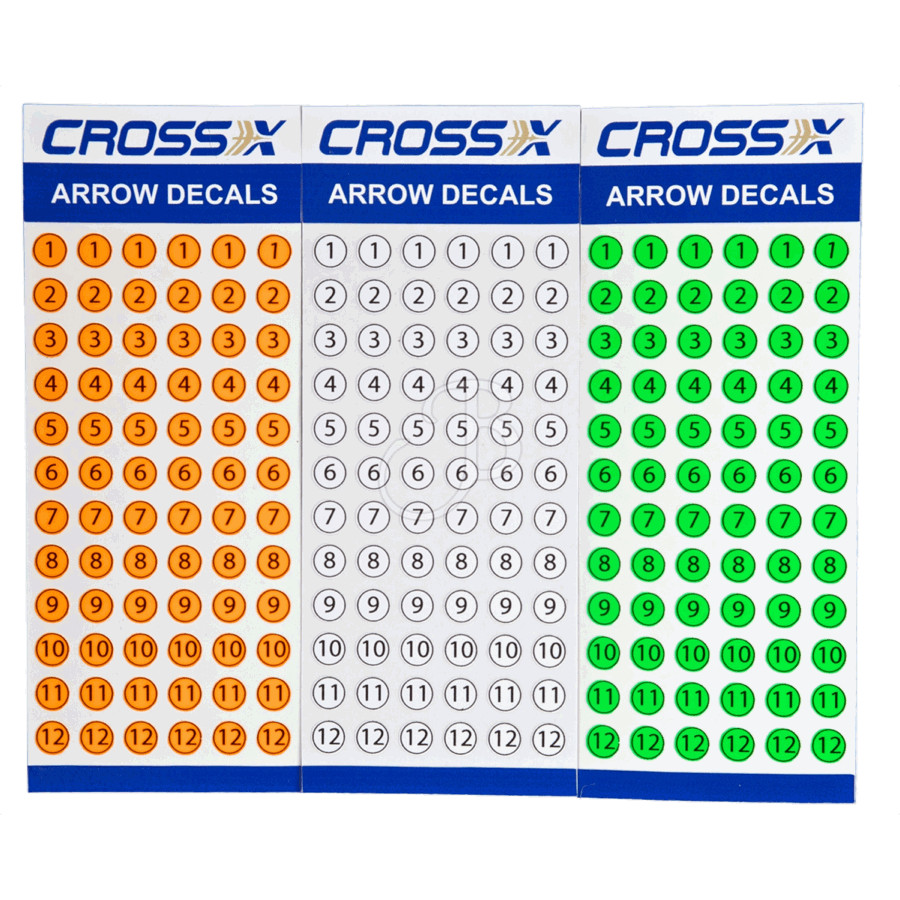 (image for) Cross-X Arrow Number Decals