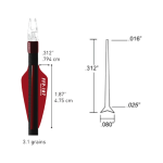 (image for) Flex-Fletch FFP-187 Premium Competition Target Archery Vanes