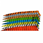 (image for) Gateway Feathers 3" RW (Shield) Barred Colors