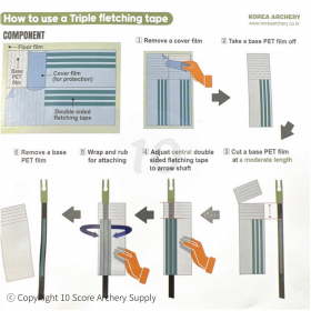 (Bild für) Jet6 Triple Fletching Tape (für 20 Pfeile)