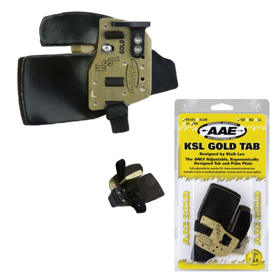 AAE KSL Gold Cordovan Fingertab (Messing) (Bild für) AAE KSL Gold Cordovan Fingertab (Messing)