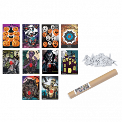 Egertec Halloween-Auflagen (10er Set) inkl. 50 Scheibennägel (Bild für) Egertec Halloween-Auflagen (10er Set) inkl. 50 Scheibennägel