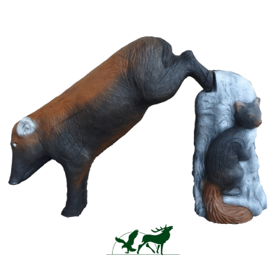 (image for) Leitold 3D-Target Fleeing Boar with stone