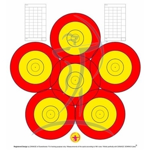 Danage 6-Spot Training Target Face with Scoreboard