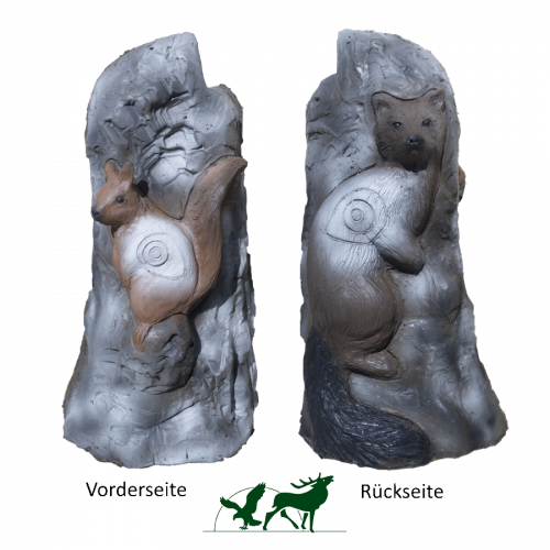 Leitold 3D-Target Stone with Squirrel and Marten